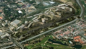Imatge virtual dels terrenys del futur centre integrat turístic, conegut fins ara amb el nom de BCN World.
