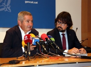 El delegat del Govern a les Terres de l&#039;Ebre, amb el secretari d&#039;Infraestructures, ahir a Tortosa.