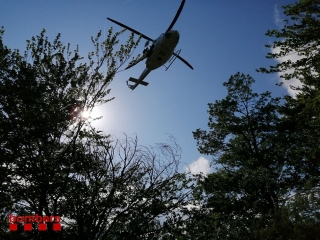 Els bombers van traslladar en helicòpter el ciclista accidentat cap a l&#039;Hospital del Vendrell