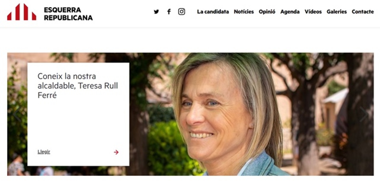 La nova pàgina web de la candidata d&#039;ERC Valls, Teresa Rull