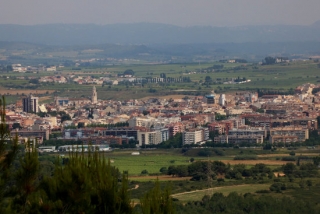 Vista general de Vilafranca del Penedès, des d&#039;una muntanya propera