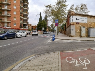 Imatge d&#039;arxiu del carril bici, a la carretera de Reus a Castellvell del Camp