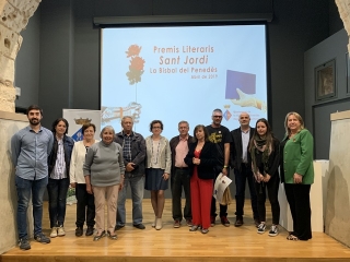 Imatge d&#039;arxiu del lliurament dels premis del Concurs literari de Sant Jordi de la Bisbal del 2019