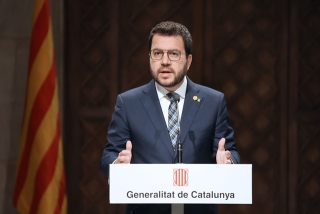 El president de la Generalitat, Pere Aragonès, s&#039;adreça a la ciutadania després de la sortida de Junts per Catalunya del Govern
