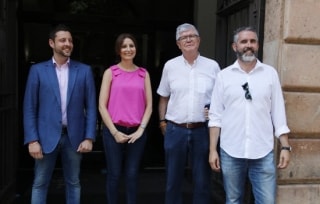 Rubén Viñuales, Lorena Roldán, Matías Alonso i Jorge Soler, de Cs, a Tarragona