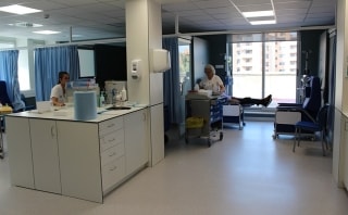Sala polivalent de l’Hospital de Dia, ubicat a la tercera planta de l’Hospital Joan XXIII de Tarragona
